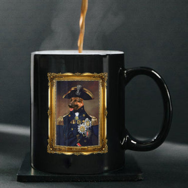 Personalized Dog Gift Idea - Royal Dog's Portrait 50 For Dog Lovers - Black Mug